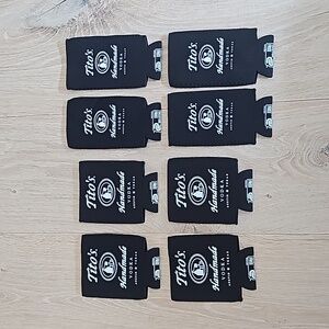 NWOT Tito's Vodka Black koozies Set of 8